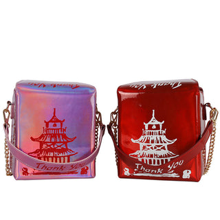 ENJOININ Chinese Takeout Box Purse Pu Leather Women ALODIA STORE