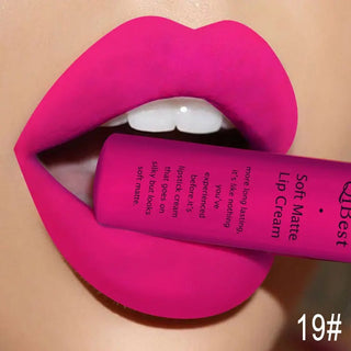 QIBEST Liquid Lipstick Waterproof Lip Gloss 34 Colors Matte Lipstick Long lasting Lipgloss Cosmetics Lips Makeup Nude Maquiagem - Alodia Store