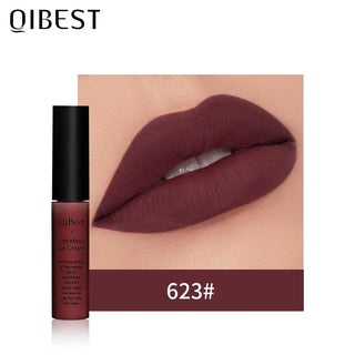 QIBEST Matte Lip Gloss Lip Makeup 34 Colors Velet Nude Waterproof Lipgloss Matte Lipstick Liquid Lipstick Long lasting Lip Tint ALODIA STORE