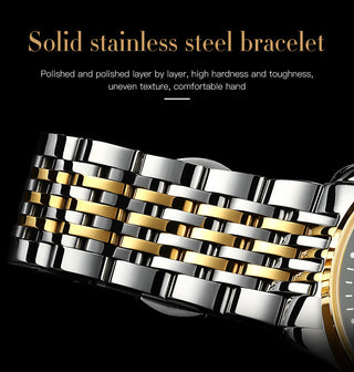 OLEVS Top Brand Automatic Mechanical Men Watch Threaded Dial Waterproof Stainless Steel Strap Classic Men's Watches Luxury ALODIA STORE
