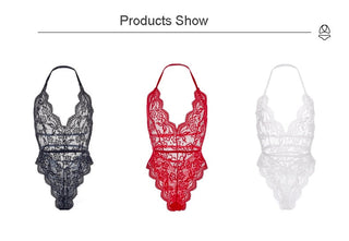 Sexy Plus size Women lingerie Lace See-through Erotic Underwear lingerie sheer bodysuit Sleepwear Exotic intimate sexy lingerie ALODIA STORE