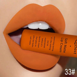 QIBEST Liquid Lipstick Waterproof Lip Gloss 34 Colors Matte Lipstick Long lasting Lipgloss Cosmetics Lips Makeup Nude Maquiagem - Alodia Store