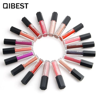 QIBEST Liquid Lipstick Lips Matte Lipgloss Pigment Waterproof - Alodia Store