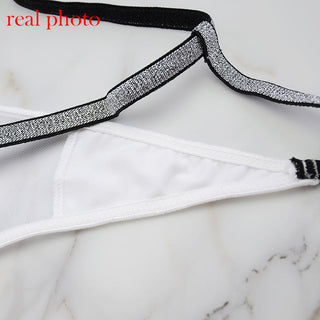 Echonight Sequin Lingerie Set Sexy Push up Women's Underwear Set Lace Bra 3 Piece Set Padded Bra and Thong Lingerie Dropshipping ALODIA STORE