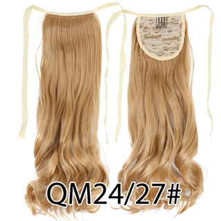 Synthetic Ponytails 20Inch Long Straight  Pony Tail Hair Extensions Drawstring Ponytail Clip In Fake Hair Tail Ombre ALODIA STORE