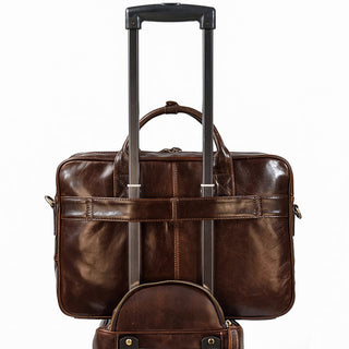 MAHEU Retro Laptop Briefcase Bag Genuine Leather Handbags Casual 15.6 Pad Bag Daily Working Tote Bags Men Male bag for documents ALODIA STORE