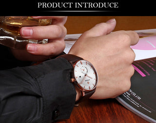 Famous Brand WWOOR Watch Men Luxury Casual Quartz Watches For Men Sports Business Leather Wrist Watch Men Relogio Masculino ALODIA STORE