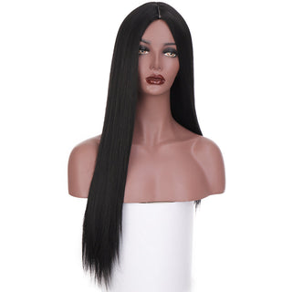 SHANGKE Synthetic Cosplay Wig Long Straight Middle Part Hair Blonde Pink Black Heat Resistant Fiber Long Hair Wigs For Women ALODIA STORE