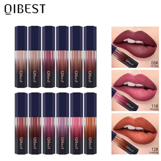 QIBEST Lip Gloss Makeup Moisturizer Waterproof 12 Colors Makeup Lipstick Long Lasting Liquid Lipstick Lip Tint Cosmetics TLSM2 - Alodia Store