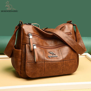 Vintage Women Shoulder Bag Branded Quality Leather Crossbody Bags ALODIA STORE