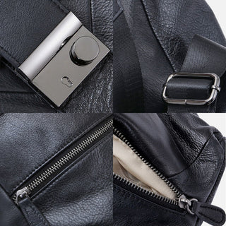 Leather Anti Theft Women Backpack Outdoor Travel Bag ALODIA STORE