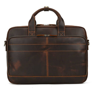 MAHEU Retro Laptop Briefcase Bag Genuine Leather Handbags Casual 15.6 Pad Bag Daily Working Tote Bags Men Male bag for documents ALODIA STORE