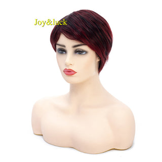 Short Ombre Blonde Wig Synthetic Bob Straight Hair With Bangs Women Natural Daily Wear Wig ALODIA STORE