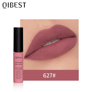 QIBEST Matte Lip Gloss Lip Makeup 34 Colors Velet Nude Waterproof Lipgloss Matte Lipstick Liquid Lipstick Long lasting Lip Tint ALODIA STORE