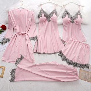 Sexy Lady Women Satin Short Kimono Robe Pajamas Bathrobe Print Floral Sleepwear Soft Wedding Bride Bridesmaid Homewear ALODIA STORE