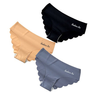 Panties For Women Seamless Panty Set Solid Invisible Underwear Sexy Low Waist Briefs Women's Underpants Lingerie Dropship 3 Pcs ALODIA STORE