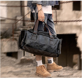 Men Quality Leather Travel Bags Carry on Luggage Bag Men Duffel Bags Handbag Casual Traveling Tote Large Weekend Bag Hot XA631ZC ALODIA STORE