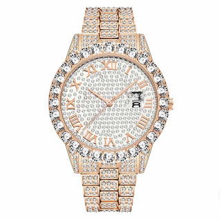 MISSFOX Men's Watch 2020 Top Selling Luxury Brand Gold Men Fashion Watches Men Big Diamond Bracelet Luxury Watch Men Gift Box ALODIA STORE