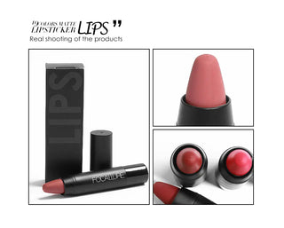 FOCALLURE 27 Colors Matte Lipstick High Gloss Crayons Long Lasting Waterproof Lip Makeup Cosmetics ALODIA STORE