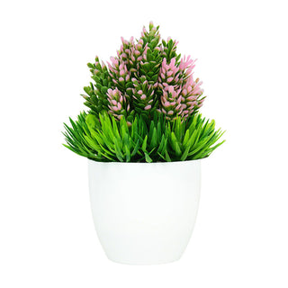 Artificial Plants Potted Green Bonsai Small Tree Grass Plants Pot Ornament Fake Flowers for Home Garden Decoration Wedding Party ALODIA STORE