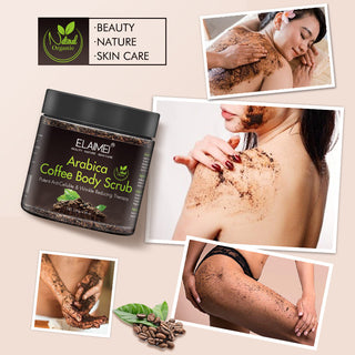 New Coffee Scrub Dual Body Scrub Cream Facial Dead Sea Salt For Exfoliating Whitening Moisturizing Treatment Acne ALODIA STORE