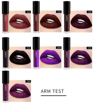 QIBEST Liquid Lipstick Lips Matte Lipgloss Pigment Waterproof - Alodia Store