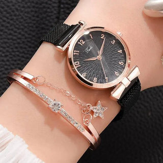 Luxury Women Bracelet Quartz Watches For Women Magnetic Watch Ladies Sports Dress Pink Dial Wrist Watch Clock Relogio Feminino ALODIA STORE