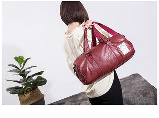 Travel Bag Carry on Luggage Duffel Bags Large PU Leather Tote Belt Weekend Crossbody Bag Overnight Solid sac de voyage XA88WC ALODIA STORE
