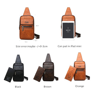 JEEP BULUO Brand Fashion Sling Bags High Quality Men Bags Split Leather Large Size Shoulder Crossbody Bag For Young Man ALODIA STORE