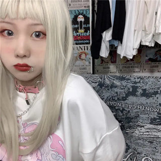 Long Sleeve Harajuku Crop Top for Women Short T Shirt Korean Style Tshirt Croptop Japanese Goth Anime Graphic Pastel Gothic ALODIA STORE