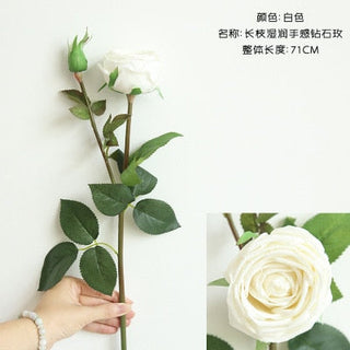 Fresh rose Artificial Flowers Real Touch rose Flowers Home decorations for Wedding Party or Birthday Valentine's Day gift ALODIA STORE