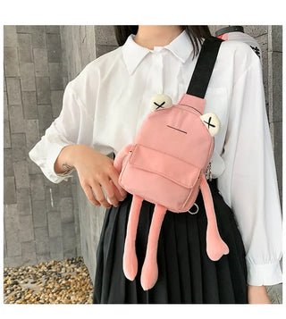 Personality Girl Small Bag Cartoon Cute Frog Bag Casual Messenger Bag Chest Bag Unisex Shoulder Crossbody Bag Nylon Women Bag ALODIA STORE