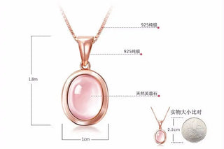 High Quality Natural Stones QUARTZ Clavicle Chain Necklace Pink Stone Earrings Wholesale necklace Jewelry Set For grandma Mum ALODIA STORE