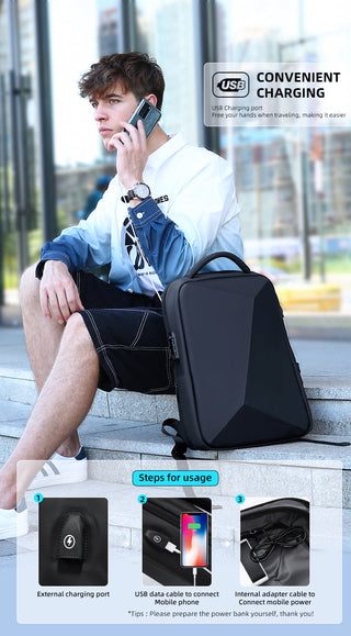 Fenruien Brand Laptop Backpack Anti-theft Waterproof School Backpacks USB Charging Men Business Travel Bag Backpack New Design ALODIA STORE