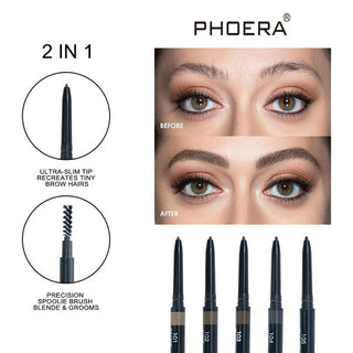 PHOERA eyebrow brush 5 Color Double Ended ALODIA STORE