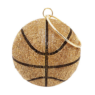 Luxury Basketball Diamond Party Evening Bag Purses and Handbag for Women Ball Shape Shoulder Bag Clutch Designer Crossbody Bag ALODIA STORE