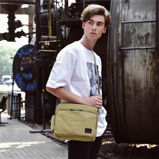 Man Canvas Messenger Bag High Quality Handbag Crossbody Bags Multifunction Tote Casual Bolsa Top-handle Male Shoulder Bags ALODIA STORE