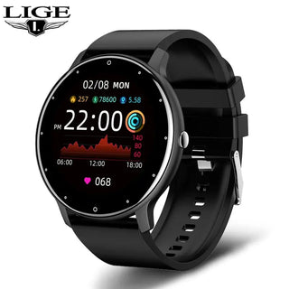 LIGE New Women Smart Watch Men Real-Time Activity Tracker Heart Rate Monitor Sports Ladies Smart Watch Men For Android IOS ALODIA STORE