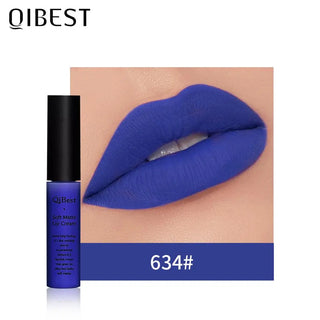 QIBEST Matte Lip Gloss Lip Makeup 34 Colors Velet Nude Waterproof Lipgloss Matte Lipstick Liquid Lipstick Long lasting Lip Tint ALODIA STORE