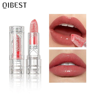 QIBEST Newest Lip Balm Wholesale Lip Care Lip Plumper Moisturizing Lip Balm Color Changing Lip Balm Glitter Lip Balm For Girl ALODIA STORE