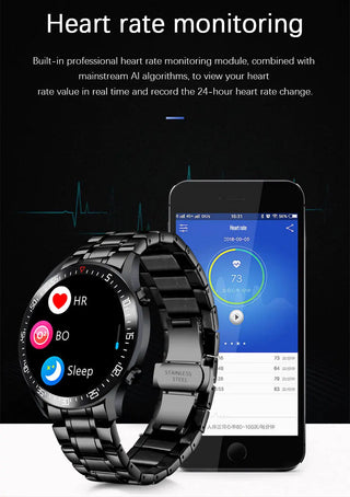 LIGE New Steel Band Digital Watch Men Sport Watches Electronic LED Male Wrist Watch For Men Clock Waterproof Bluetooth Hour ALODIA STORE