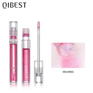 QIBEST Transparent Lip Gloss Plumping Lip Plumper Shimmer Glossy Moisturizing Lip Tint Nourise Mirror Lipgloss Base Natural ALODIA STORE