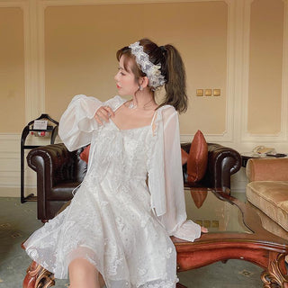 French Fairy Dress Women Elegant Sleeveless ALODIA STORE