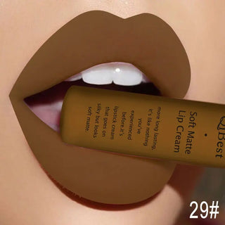 QIBEST Liquid Lipstick Waterproof Lip Gloss 34 Colors Matte Lipstick Long lasting Lipgloss Cosmetics Lips Makeup Nude Maquiagem - Alodia Store