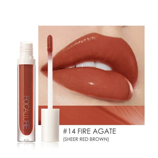 FOCALLURE Lipgloss Last High Shine Glow Plumpling Not-sticky Liquid Moisturizer Lip Balm Waterproof Lip Tint Makeup ALODIA STORE