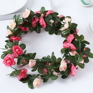 Rose Artificial Silk Flowers Garland for Christmas Wedding Home Room Autumn Backdrop Decor Garden Arch Arrange Fake Plant Vine ALODIA STORE