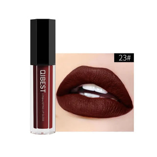 QIBEST Liquid Lipstick Lips Matte Lipgloss Pigment Waterproof - Alodia Store