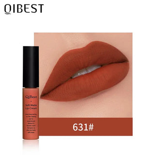 QIBEST Matte Lip Gloss Lip Makeup 34 Colors Velet Nude Waterproof Lipgloss Matte Lipstick Liquid Lipstick Long lasting Lip Tint ALODIA STORE