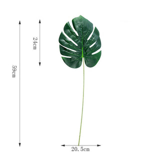 Artificial Plants Green Palm Leaves Monstera Home Garden Living Room Bedroom Balcony Decoration Tropical Plastic Fake Plant Long ALODIA STORE