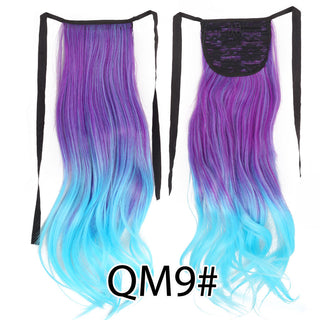 Synthetic Ponytails 20Inch Long Straight  Pony Tail Hair Extensions Drawstring Ponytail Clip In Fake Hair Tail Ombre ALODIA STORE